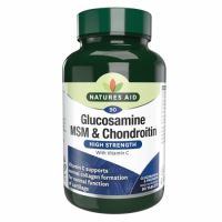 Glucozamina, MSM si Condroitina cu Vitamina C, 90 tablete, Natures Aid