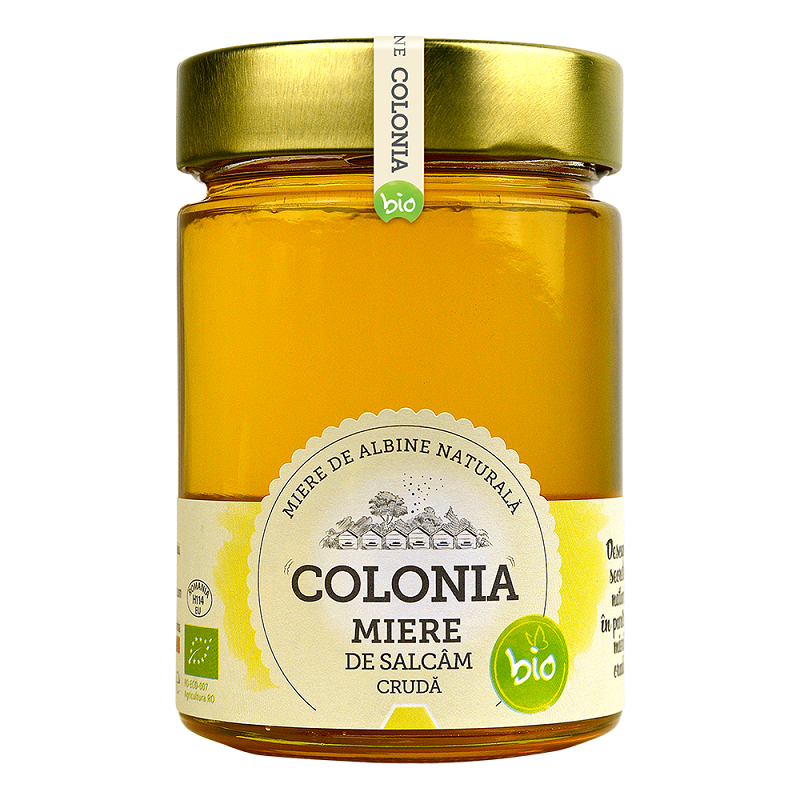 Miere de salcam Bio cruda Colonia, 420 gr, Evicom Honey