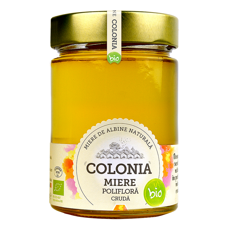 Miere de ploriflora bio cruda Colonia, 420 g, Evicom Honey