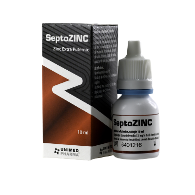 Solutie izotonica SeptoZINC, 10 ml, Unimed Pharma