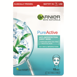 Masca servetel anti-imperfectiuni Pure Active Skin Naturals, 23 g, Garnier