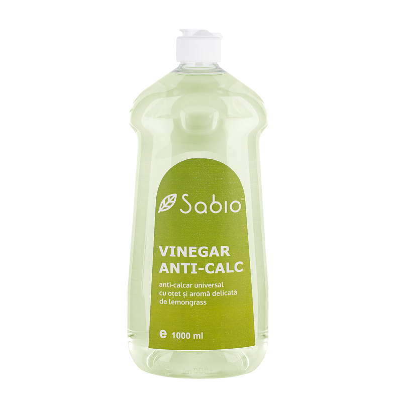 Solutie anti-calcar universala cu otet si aroma de lemongrass, 1000 ml, Sabio