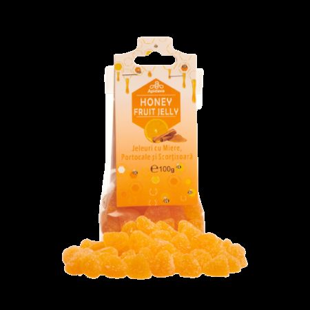 Jeleuri cu miere, aroma de portocale si scortisoara, 100g - Apidava