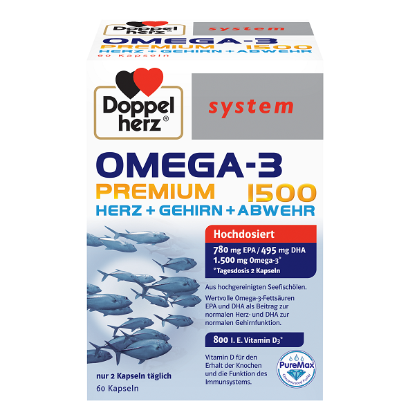 Omega 3 Premium 1500 System, 60 capsule, Doppelherz