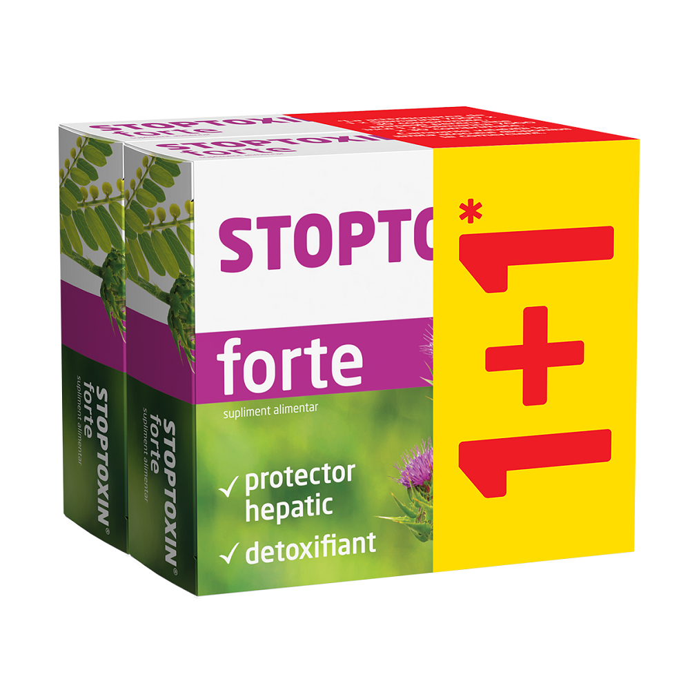 Pachet Stoptoxin Forte, 30 capsule + 30 cpasule, Fiterman Pharma