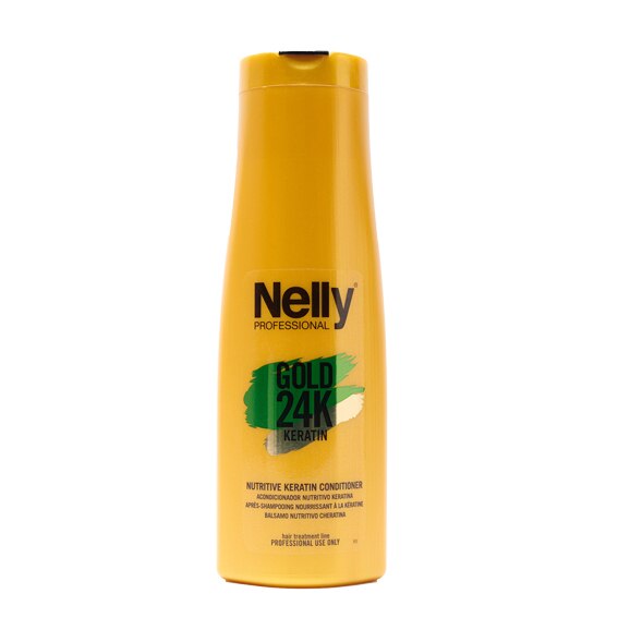 Balsam hidratant cu ulei de argan Gold 24K Keratin, 400 ml, Nelly Professional