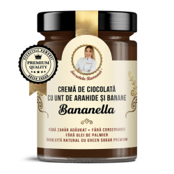 Crema de ciocolata cu unt de arahide si banane Bananella Secretele Ramonei, 350 g, Laboratoarele Remedia