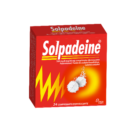 Solpadeine, 500 mg, 24 comprimate efervescente, Omega Pharma