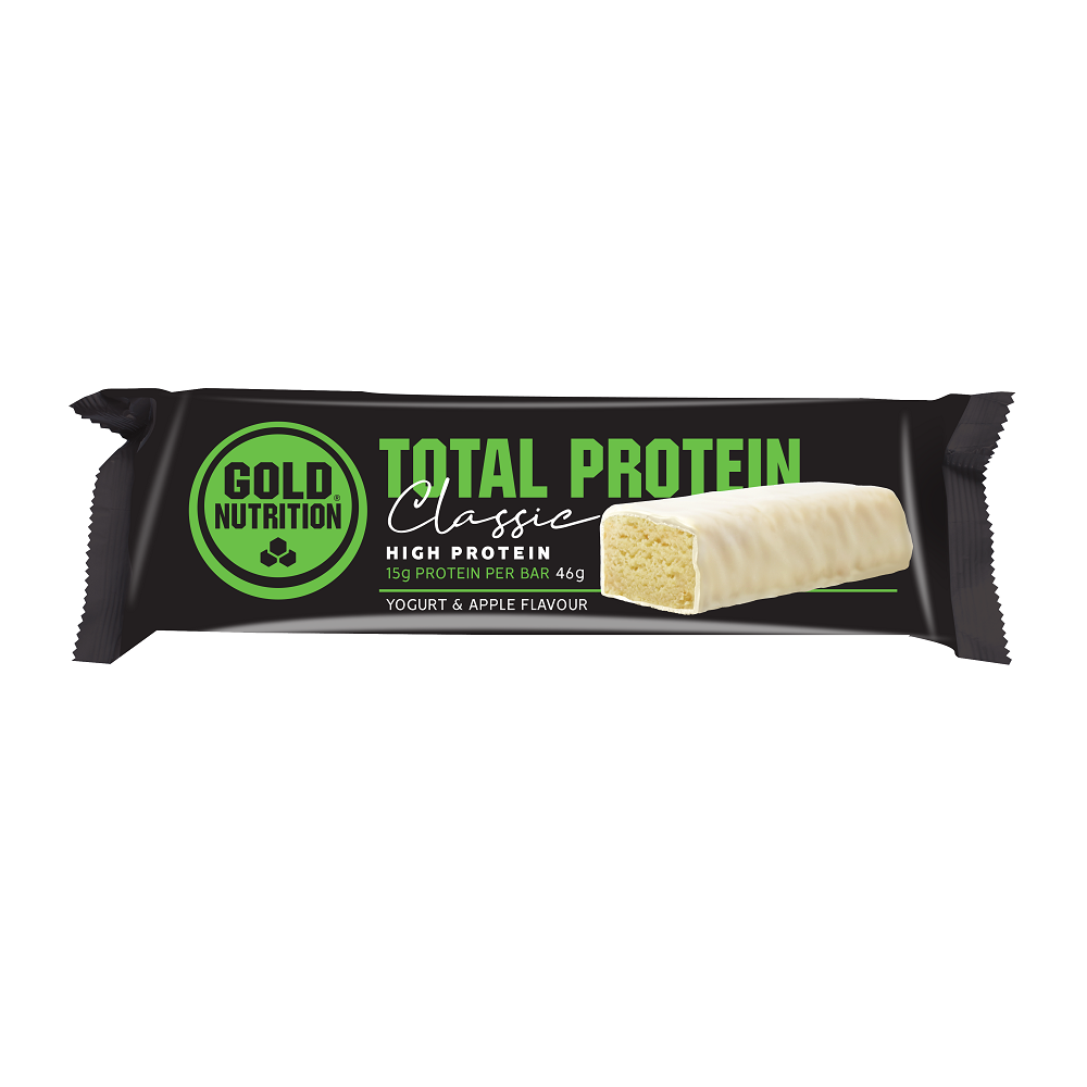 Baton cu iaurt si mere Total Protein, 46 g, Gold Nutrition