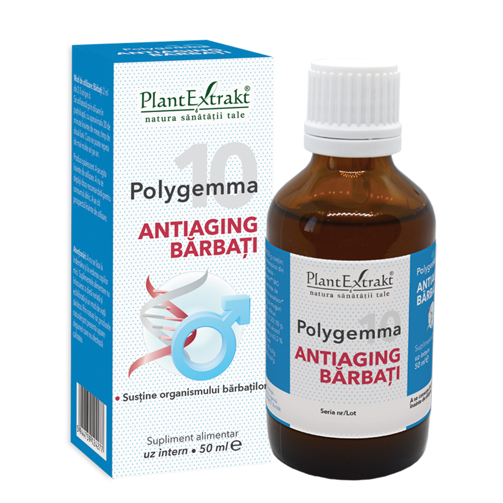 Polygemma 10 Antiaging barbati, 50 ml, Plant Extrakt