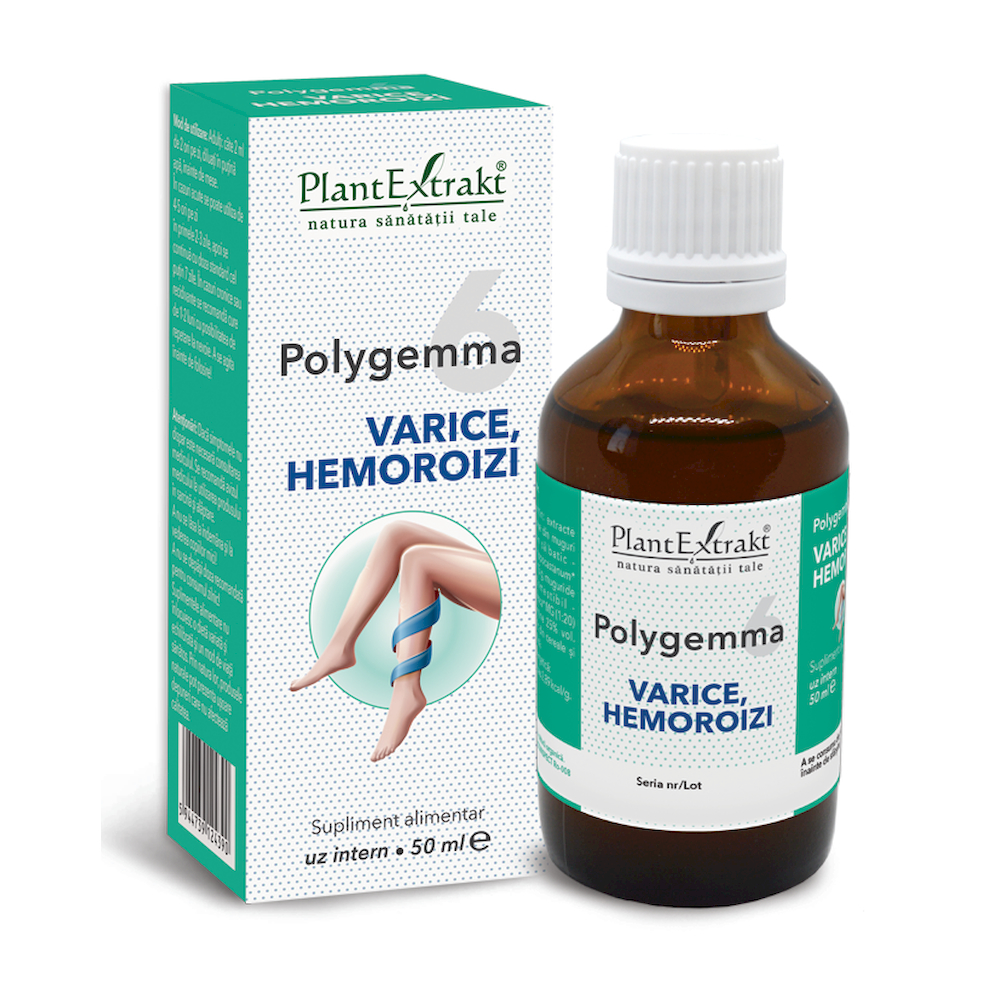 Polygemma 6 Varice si Hemoroizi, 50 ml, Plant Extrakt