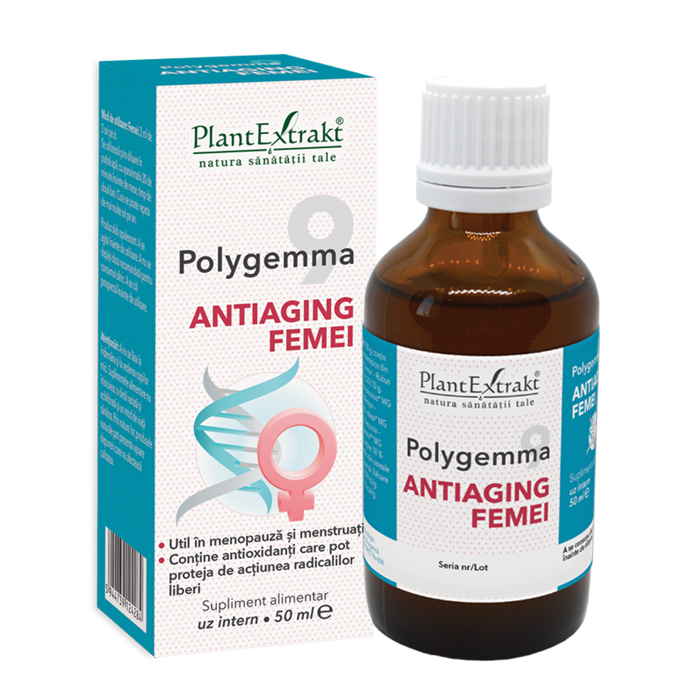 Polygemma 9 Antiaging femei, 50 ml, Plant Extrakt