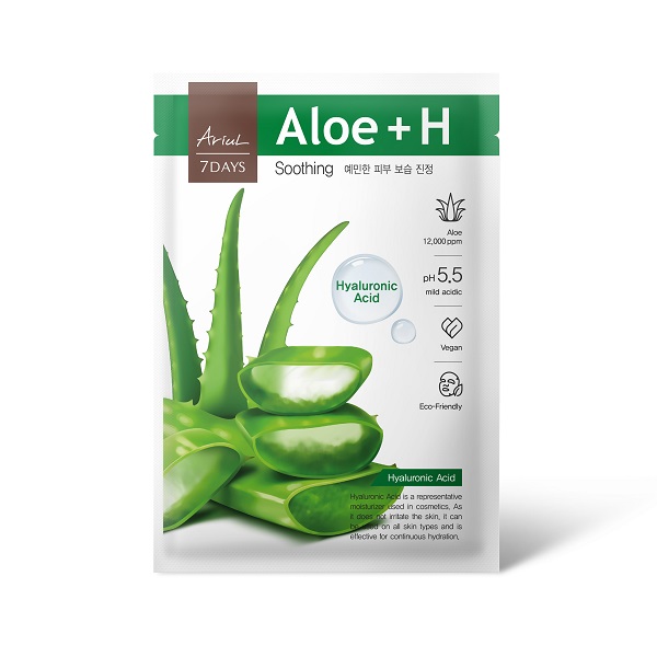 Masca cu Aloe si Acid Hialuronic 7Days Plus, 1 buc, Ariul