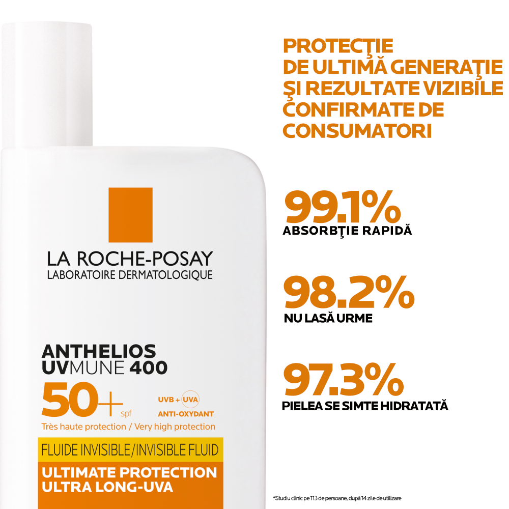 Fluid cu protectie solara SPF 50+ pentru fata Anthelios UVmune 400, 50 ml, La Roche-Posay 549853