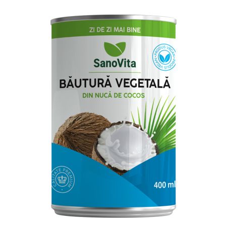 Bautura vegetala din nuca de cocos, 400 ml - Sanovita