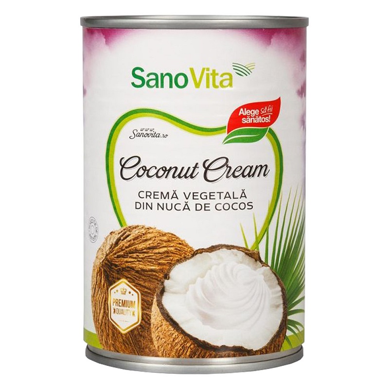 Crema vegetala din nuca de cocos, 400 ml, Sanovita