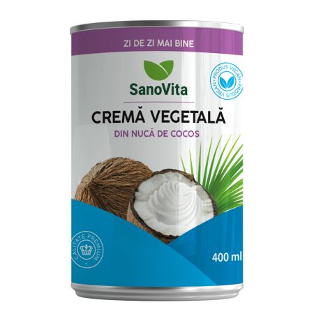 Crema vegetala din nuca de cocos, 400 ml, Sanovita