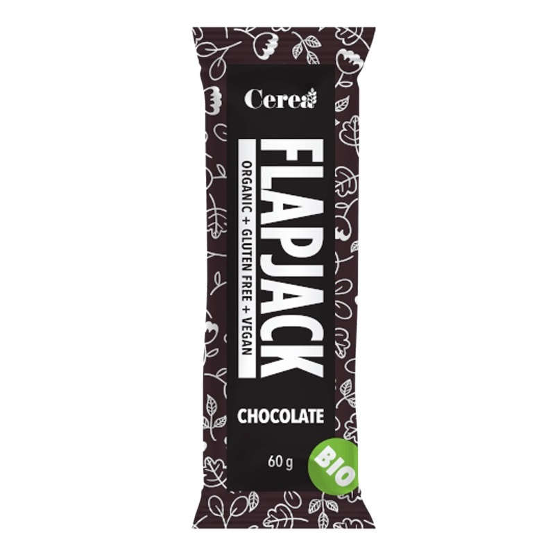 Baton ecologic cu ciocolata Flapjack, 60 g, Cerea