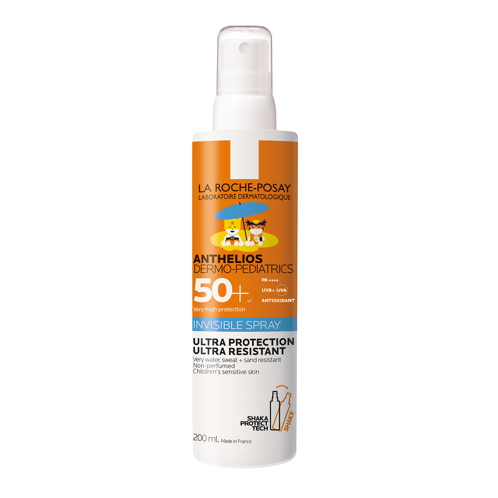 Spray invizibil cu protectie solara SPF 50+ pentru fata si corp Anthelios Dermo-Pediatrics, 200 ml, La Roche-Posay