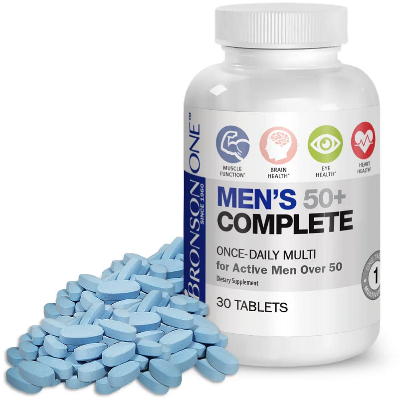 Multivitamine pentru barbati peste 50 de ani, 30 tablete, Bronson Laboratories