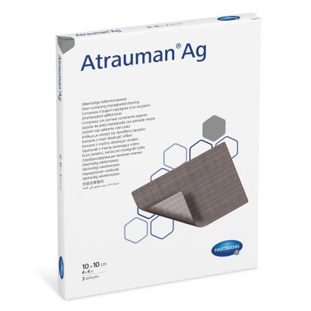 Pansament Atrauman Ag Silver (499573), 10 x 10 cm, 10 bucati, Hartmann