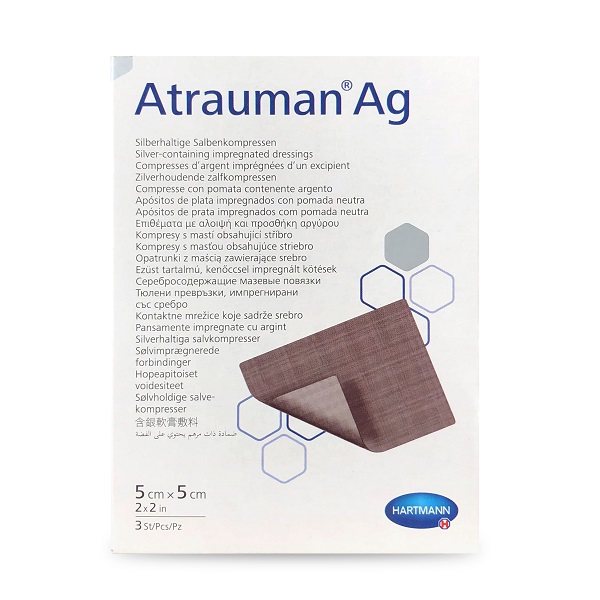 Pansament steril Atrauman Ag, 5 x 5 cm, 3 bucati, Hartmann