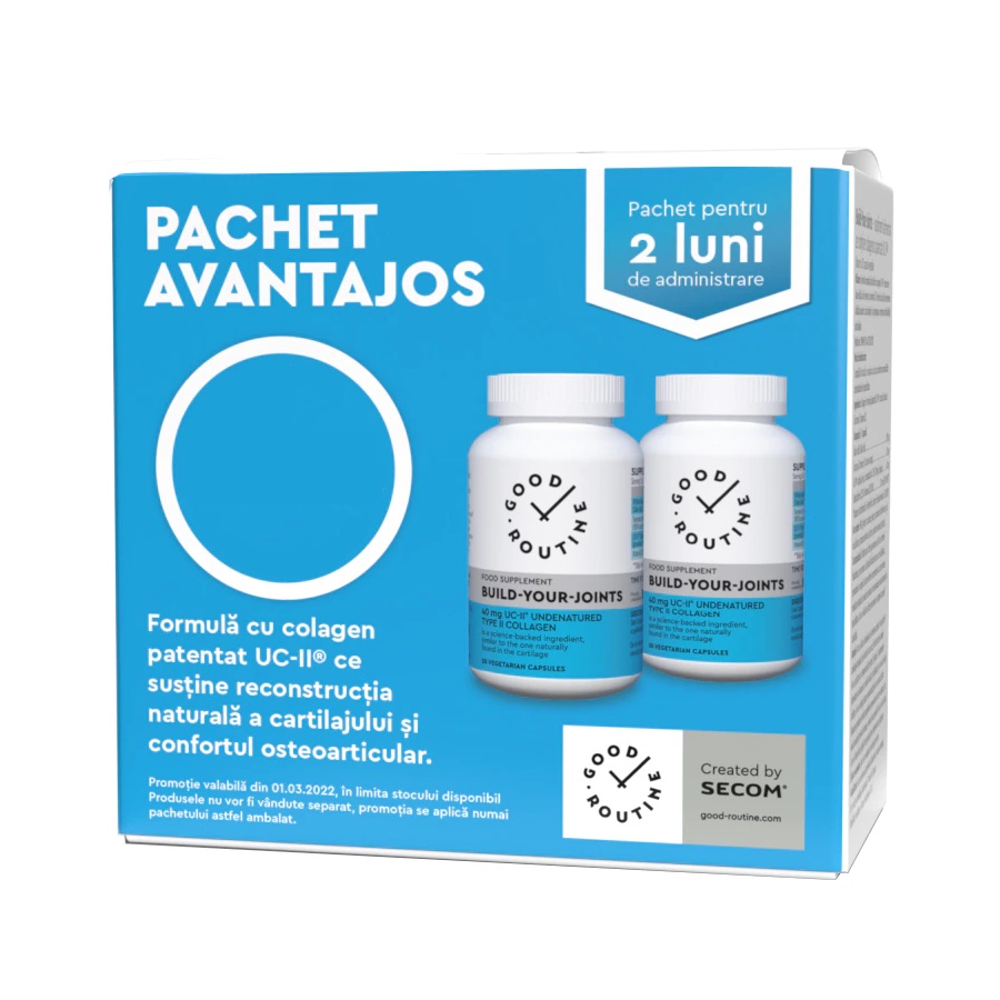 Pachet Build Your Joints Good Routine, 30 capsule + 30 capsule, Secom