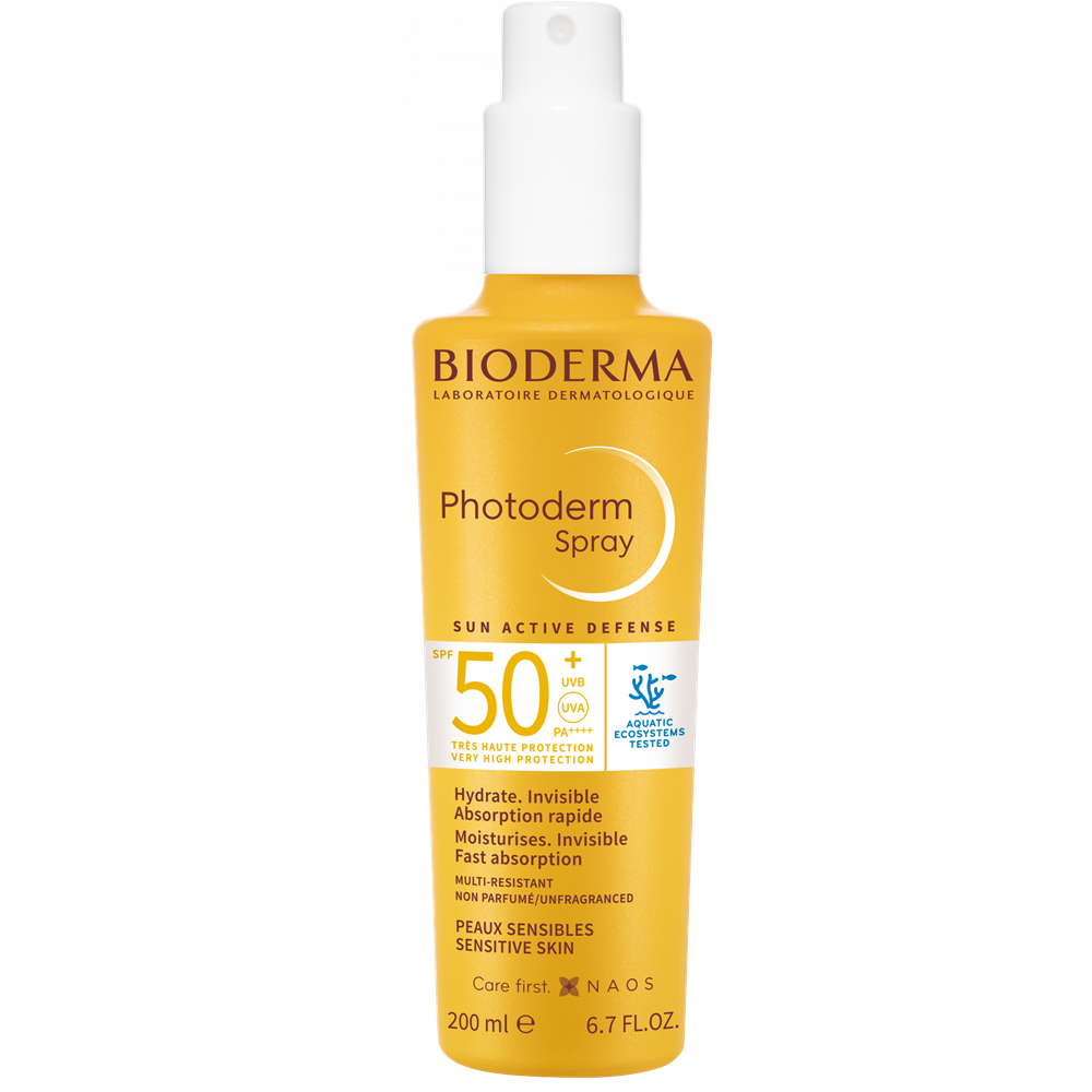 Spray protectie solara pentru piele sensibila Photoderm, SPF 50+, 200 ml, Bioderma