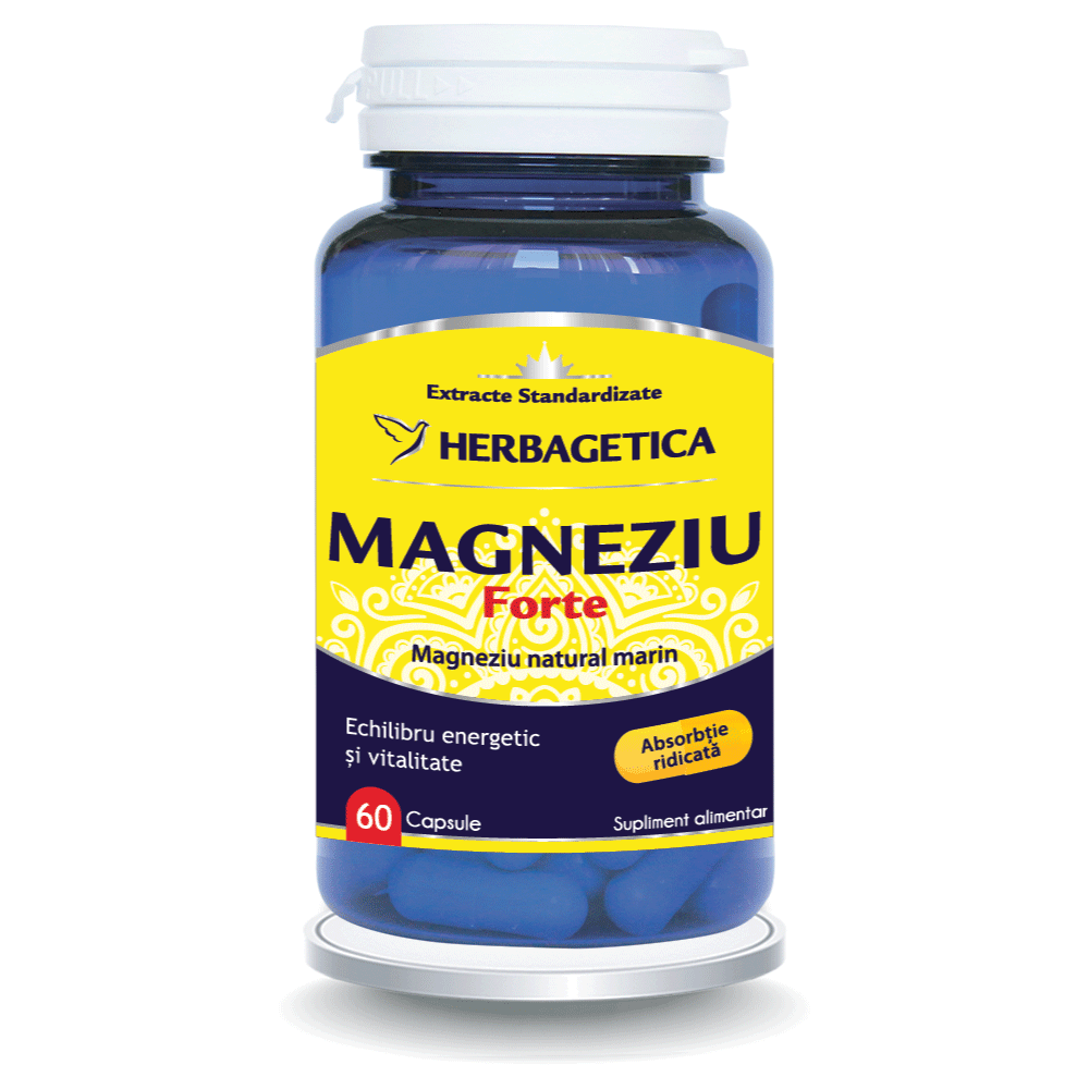 Magneziu Forte, 60 capsule, Herbagetica