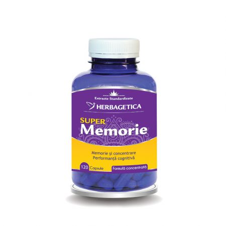 Super memorie, 120 capsule - Herbagetica