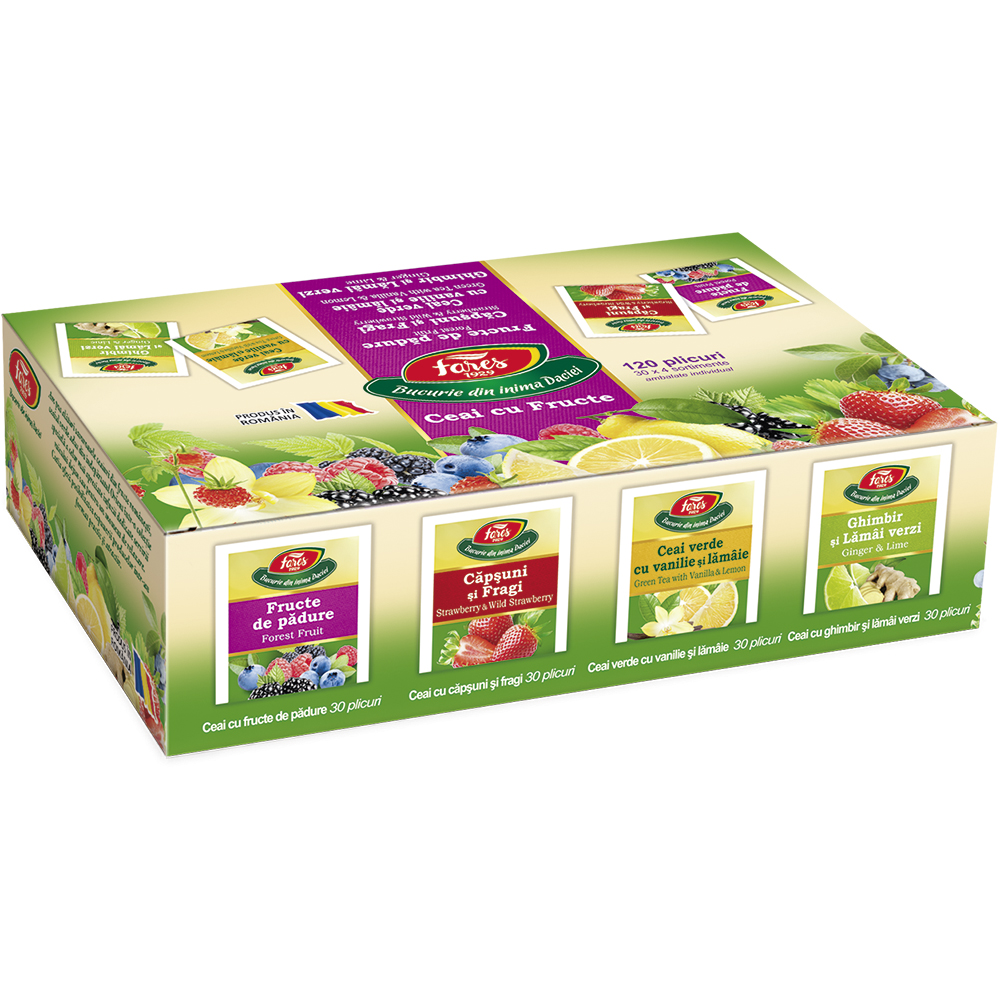 Pachet Ceai Aromafruct, 120 plicuri, Fares