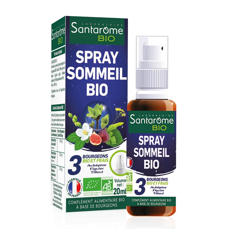 Spray Gemmo Sommeil Bio, 20 ml, Santarome