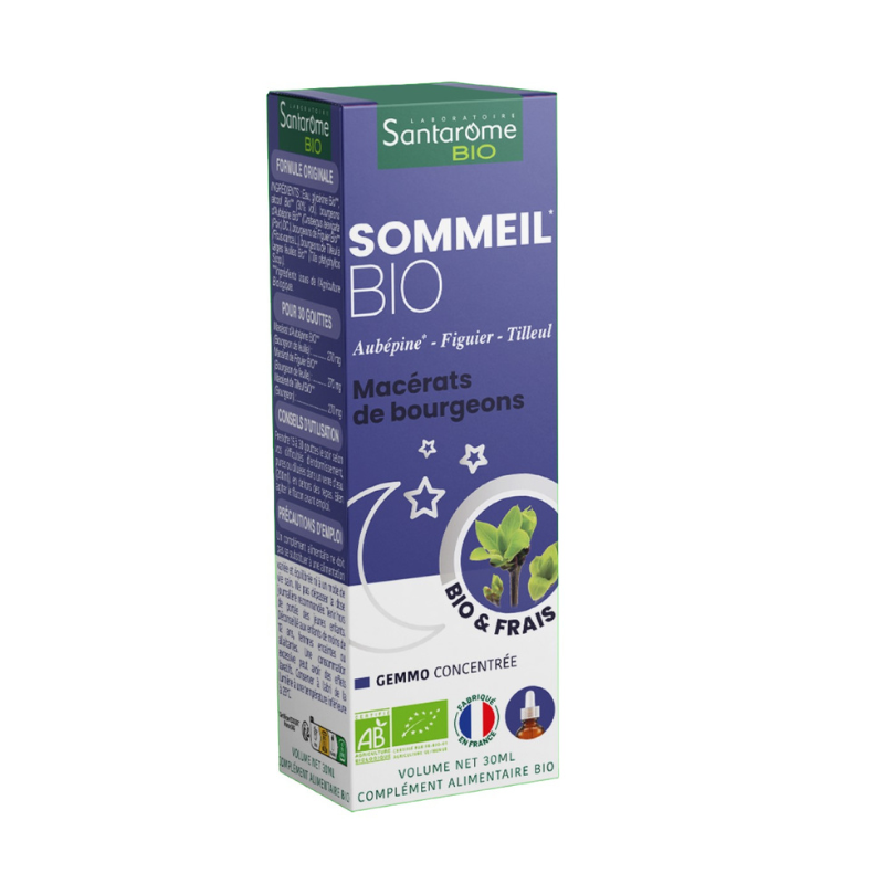 Spray Gemmo Sommeil Bio, 30 ml, Santarome