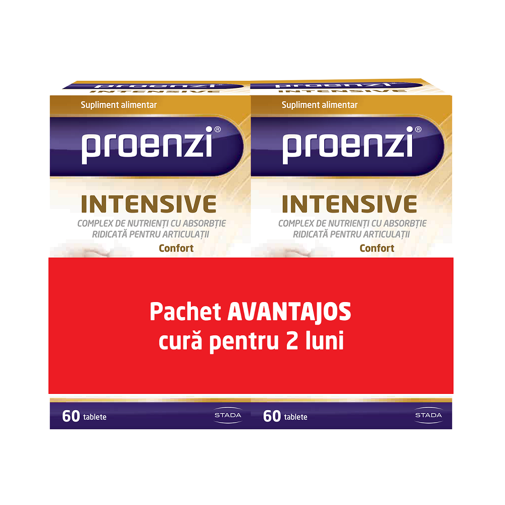 Pachet Proenzi Artrostop Intensive, 60 tablete + 60 tablete, Walmark