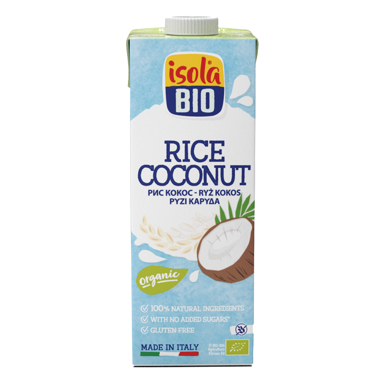 Bautura Bio din orez cu nuca de cocos, 1000 ml, Isola Bio