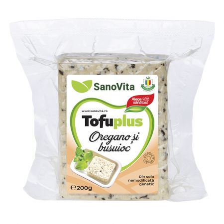 Tofu Plus cu busuioc si oregano, 200g - Sanovita