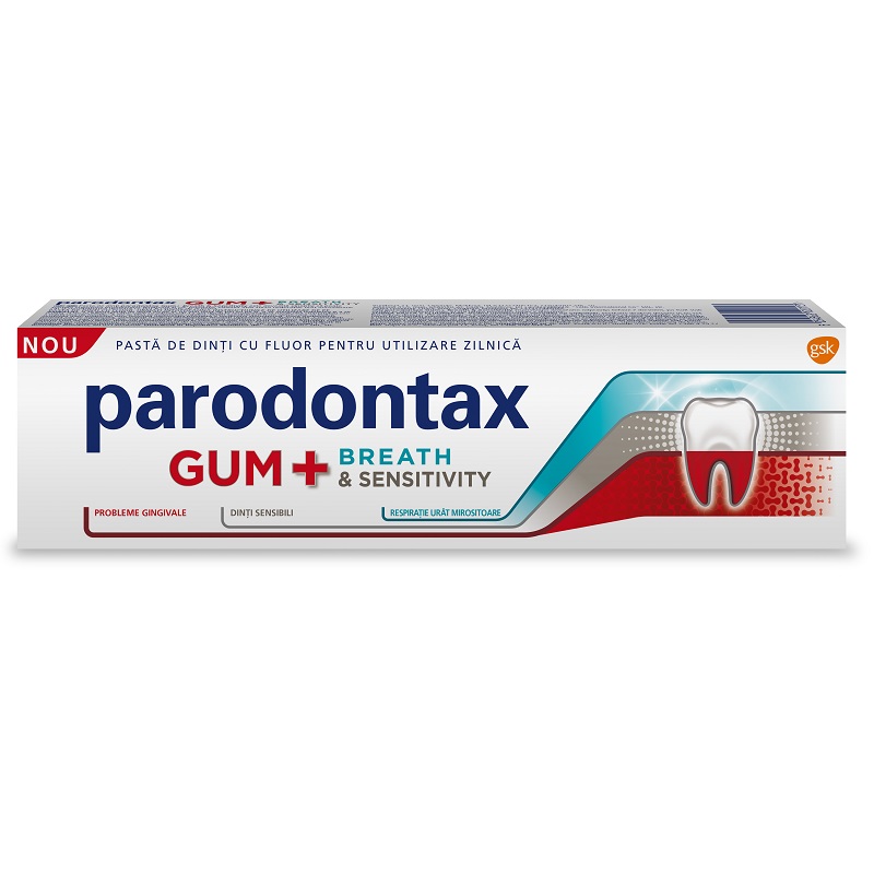 Pasta de dinti Parodontax Gum Breath Sensitivity, 75 ml, Parodontax