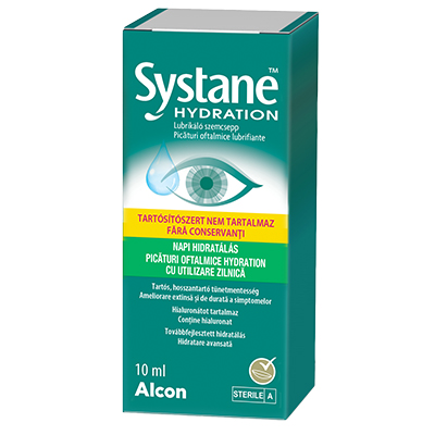 Picaturi oftalmice fara conservanti Systane Hydration, 10 ml, Alcon