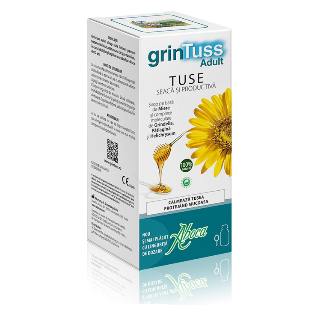 GrinTuss sirop de tuse pentru adulti, 180 ml, Aboca