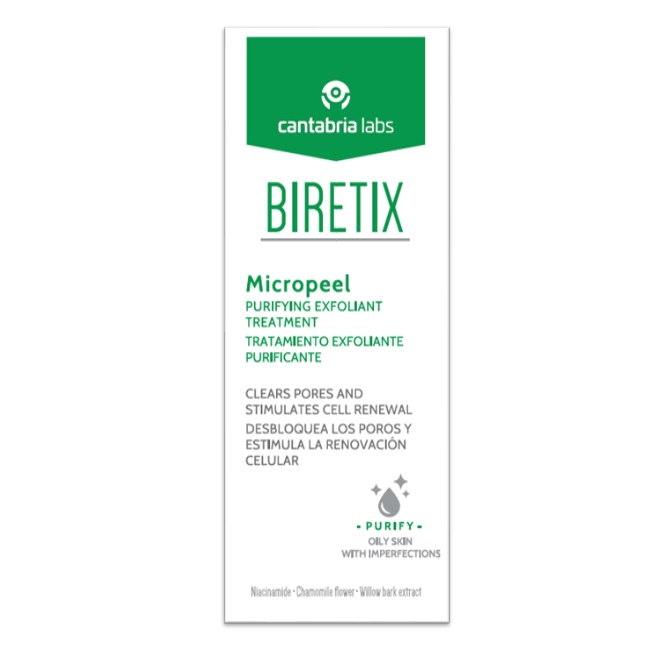 Exfoliant pentru ten gras cu imperfectiuni Biretix Micropeel, 50 ml, Cantabria Labs