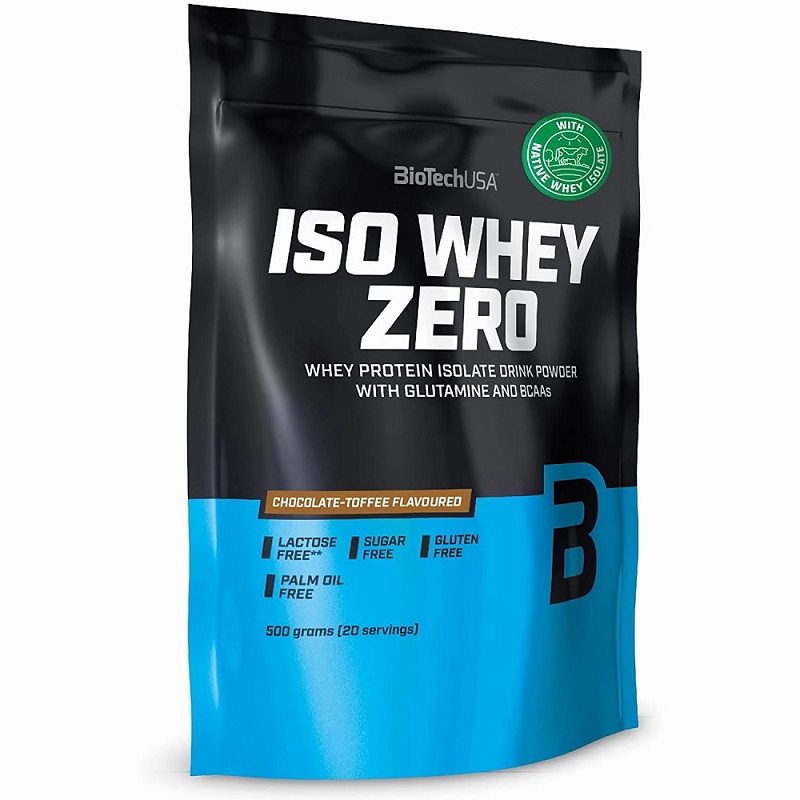 Pudra proteica Iso Whey Zero, Chocolate Tofee, 500g, BiotechUSA