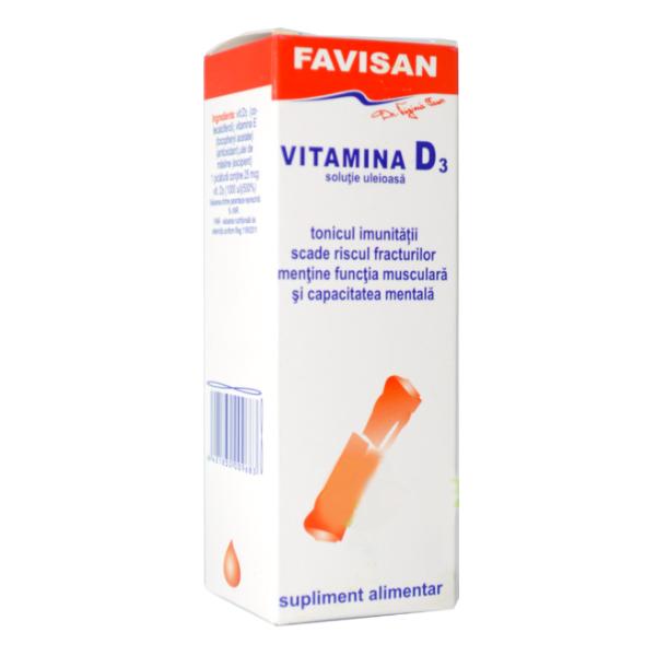 Vitamina D3, 30 ml, Favisan