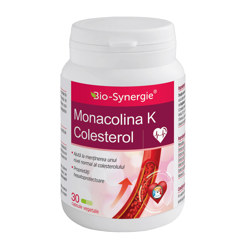 Monacolina K  Colesterol, 30 capsule vegetale, Bio Synergie