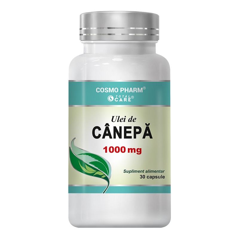 Ulei de canepa 1000 mg, 30 capsule, Cosmopharm