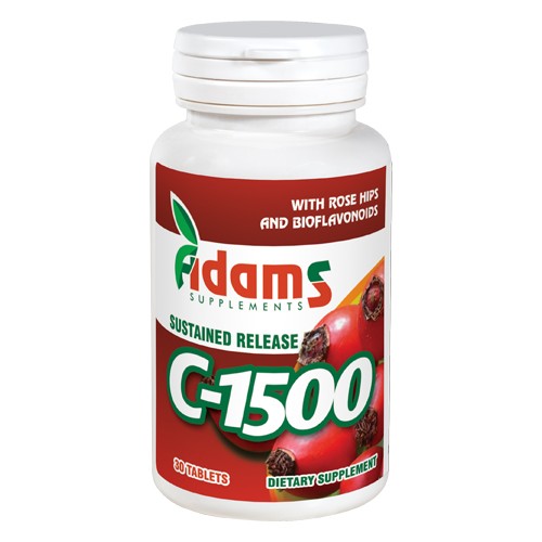Vitamina C-1500, 30 tablete, Adams Vision
