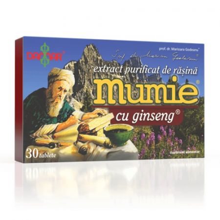Mumie cu Ginseng Extract purificat de rasina, 30 tablete - Damar General Trading