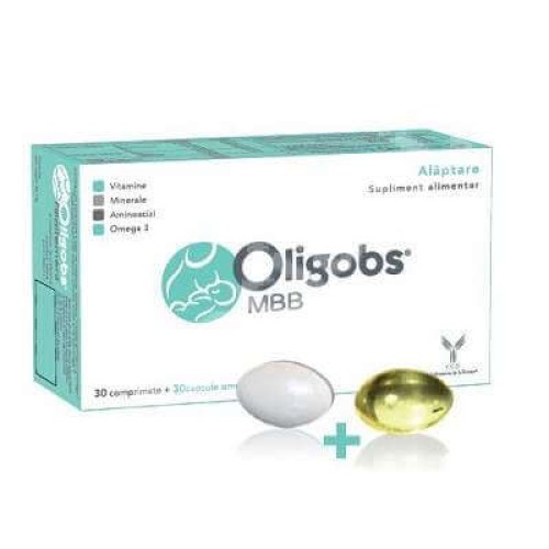 Oligobs Alaptare MBB Omega 3, 30 comprimate + 30 capsule, Laboratoire CCD  