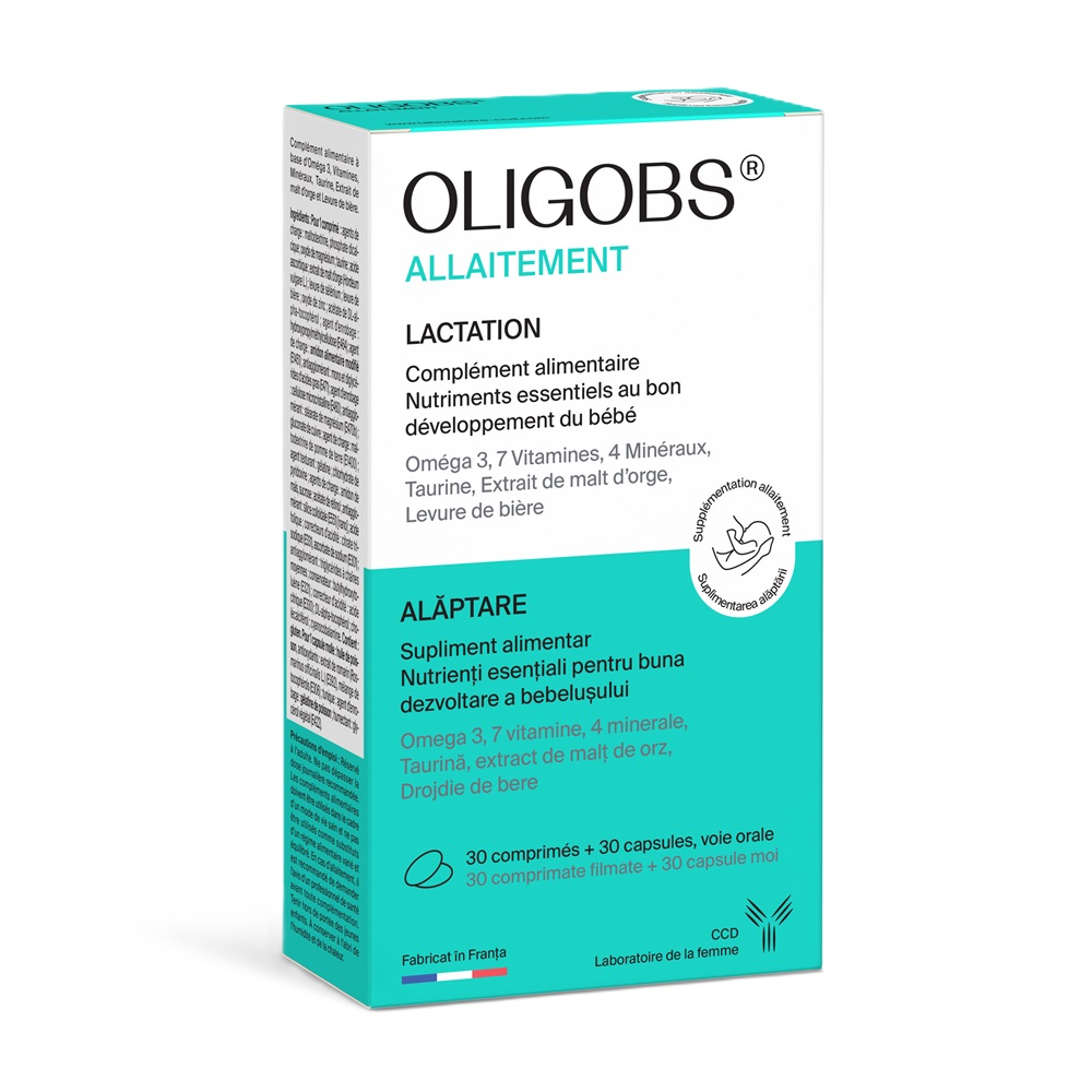 Oligobs Alaptare MBB Omega 3, 30 comprimate + 30 capsule, Laboratoire CCD