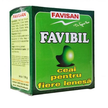 Ceai pentru fiere lenesa Favibil, 50 g - Favisan