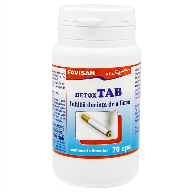 Detox Tab antitabac, 70 capsule, Favisan